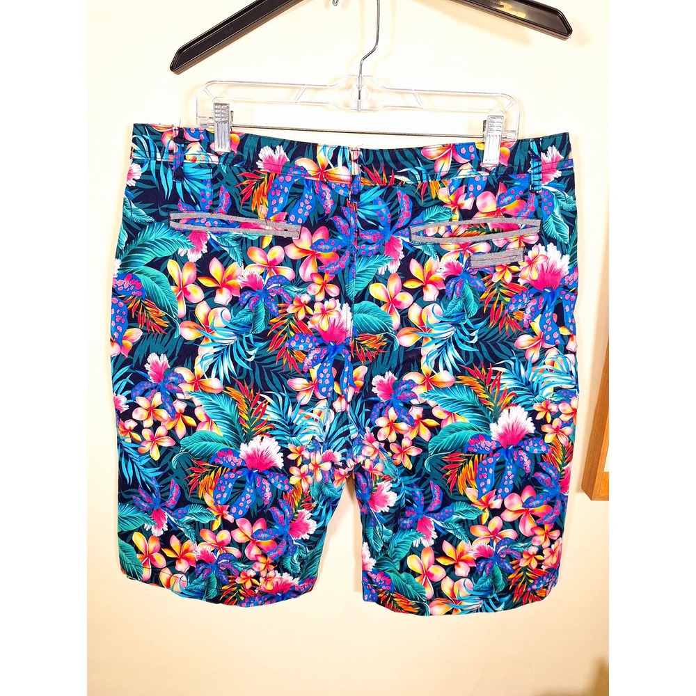 Hudson & Barrow NYC Men's Floral Chino Shorts Size 38 - Picture 4 of 7